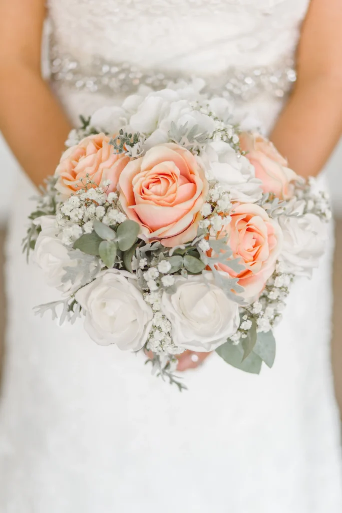 “Bouquet final”, portrait numérique de mariage en 2022 par Nathalie Mota (réf. bf2398).